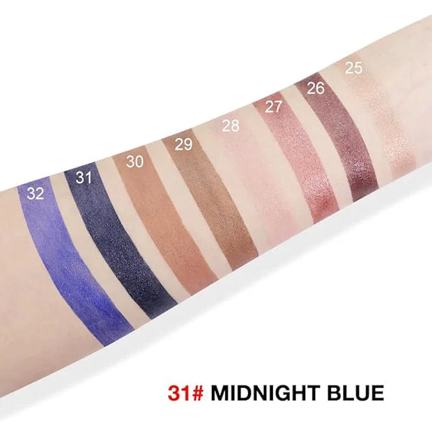 evpct Midnight Blue Shimmer Cream Eye Shadow Brightener Sticks Set for Eyes, Blue Shimmery Matte Pencil Eye shadow Applica...