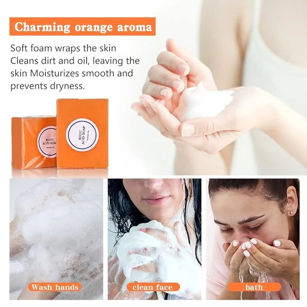 Hyaluronic Acid Eye Mask for Dark Circles and Eye Bags & Kojic Acid Soap Moisturizing Deep Cleansing for Face and Body - P...