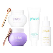 Prakti RaniRitual Daily Essentials Skincare Set with Face Cleanser, Exfoliator, Hydrating Serum and Moisturizer, Complete ...