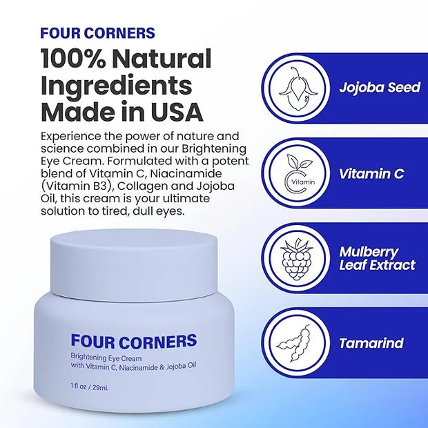 Eye Cream with Vitamin C, Niacinamide (Vitamin B3) & Jojoba Oil - Product Image