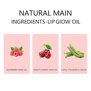 Hydrating Lip Glow Oil, Plumping Lip Gloss Transparent Lip Oil Tinted for Lip Care and Dry Lips, Non Sticky, Shiny and Moi...