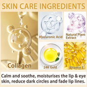 30 Pairs Lip Masks & Eye Mask, 24K Under Eye Masks and Collagen Crystal Gel Lip Mask, Under Eye Patches for Puffy Eyes, Da...