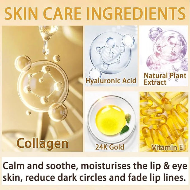 30 Pairs Lip Masks & Eye Mask, 24K Under Eye Masks and Collagen Crystal Gel Lip Mask, Under Eye Patches for Puffy Eyes, Da...