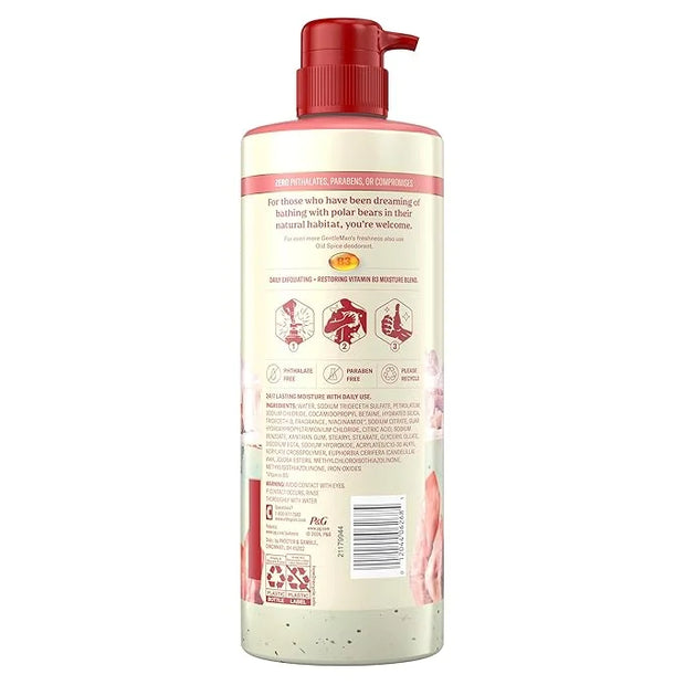 Old Spice GentleMan's Exfoliating & Moisturizing Body Wash for Men, 24/7 Shower Fresh with Long Lasting Scent, Renewing Vi...