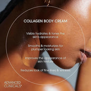 Advanced Clinicals Collagen Cream W/Hyaluronic Acid Face Moisturizer + Collagen Body Cream 2pc Skincare Set For Women & Me...