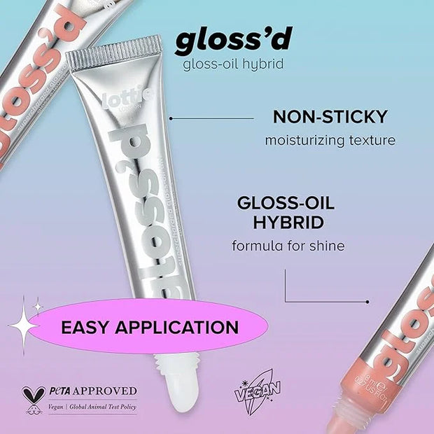 Gloss'd in Drenched, A nourishing gloss-oil hybrid with a light wash of color for full, shiny lips without stickiness - Pr...