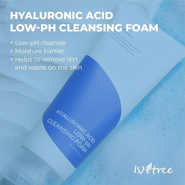 IsNtree Hyaluronic Acid Low-Ph Cleansing Foam 150ml, 5.07 fl.oz | Moisturizing & Mild cleansing | 8 types of hyaluronic ac...