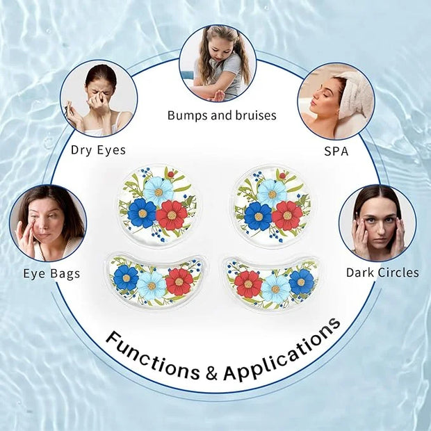 ZNÖCUETÖD Reusable Gel Eye Pads for Puffiness & Dark Circles - Cold/Warm Therapy Compress with Cooling Under Eye Patches, ...