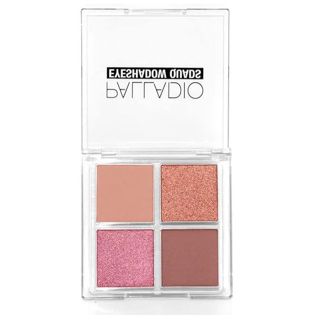 Palladio Eyeshadow Quads, Velvety Pigmented Blendable Matte, Metallic & Shimmer Finishes, Creamy Formula, Four Way Quad Ey...