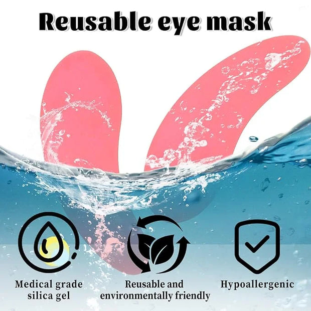 20 PCS Under Eye Patches, Reusable Eye Patches Silicone Patches Under Eye Mask Silicone Eye Patches Reusable Overnight for...