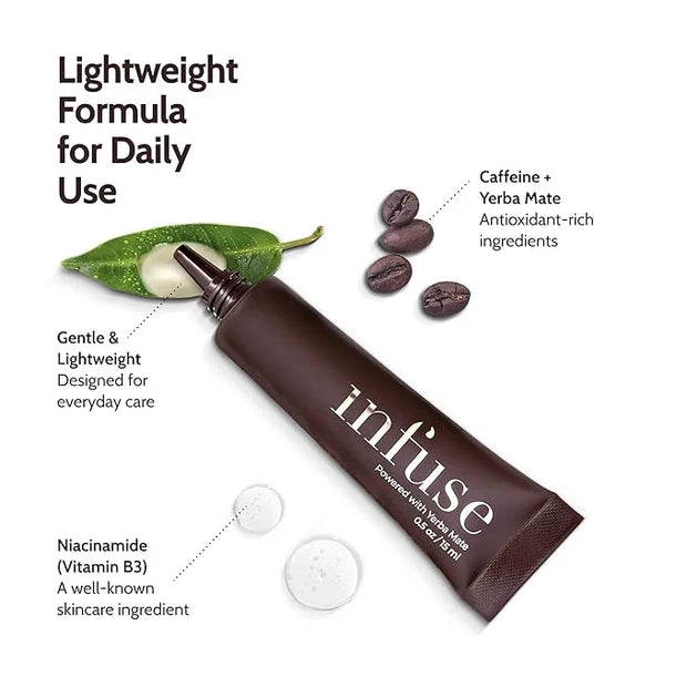Infuse Skin Yerba Mate Radiance Eye Cream | Anti-Aging Treatment for Dark Circles & Puffiness | Hydrating with Caffeine & ...