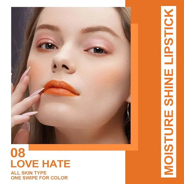 Oulac Orange Lipstick - Moisturizing Lip Stick Glossy Tinted Lip Balm, Sheer Shine Juicy Finish, Lightweight and Hydrating...