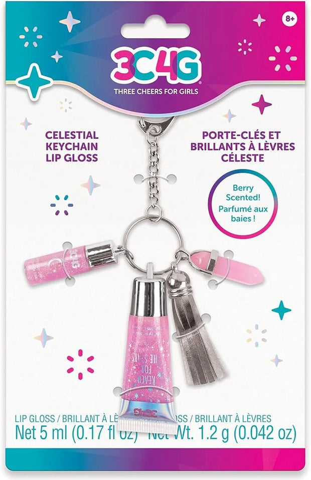 3C4G Celestial Keychain Lip Gloss, Berry Flavor, Lovely Lavender Tint with a Shimmery Finish, for Ages 8 and up by Make It...