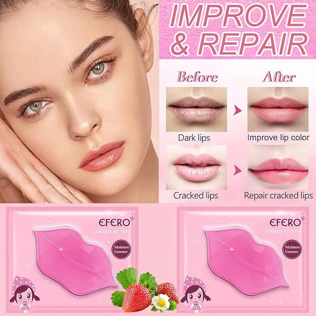 30 Pairs Lip Mask & Under Eye Mask, 24K Crystal Collagen Under Eye Patches for Puffy Eyes, Reducing Fine Lines & Dark Circ...