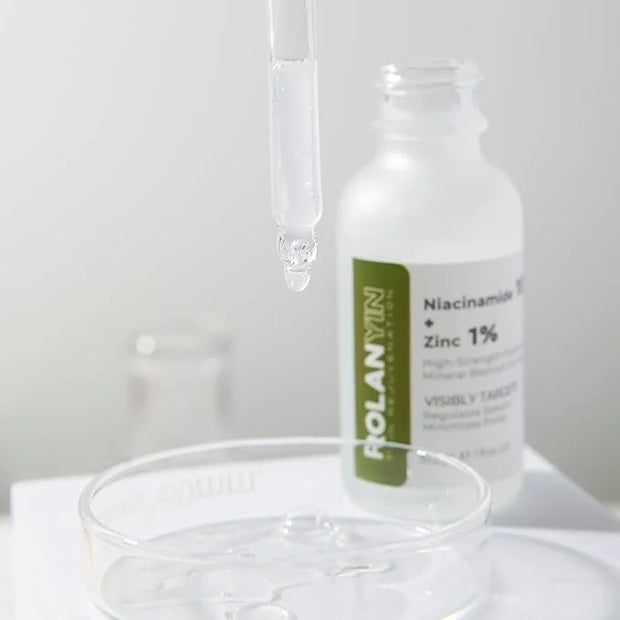 ROLANYIN Niacinamide 10% + Zinc 1% Facial Serum for Oil Control and Pore Minimizing Blemish Treatment Hydrating Soothing A...