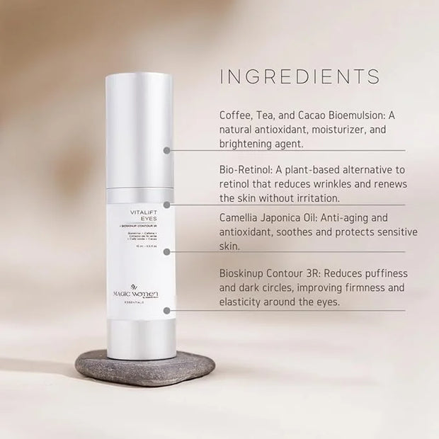Vitalift Eyes – Lightweight Eye Cream with Bio-Retinol, Botanical Extracts & Caffeine Blend – For Under Eye Hydration & Br...