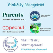 MONA Brands UNSCENTED All Natural Deodorant for Kids | Safe for Kids, Preteens, Teens, Boys and Girls | Baking Soda Free, ...