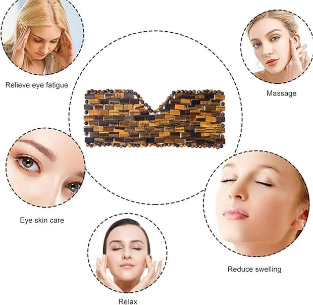 ideayard Jade Eye Mask - Tiger Eye Cooling Jade Sleep Mask - Product Image