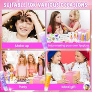 WhizToys 74 PCS Lip Gloss Making Kit, DIY Make Your Own Lip Gloss Kit Beginner,Fun Craft Set for Girls Kids Teens Women, B...