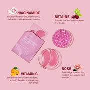 Under Eye Patches for Dark Circles,Puffy Eyes,20 Pairs Face Masks SkinCare With Niacinamide and Rose for Rehydrated - Prod...