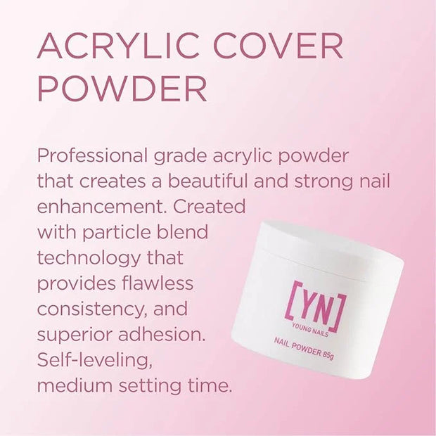 Young Nails Acrylic Powders, Cover - Created for a flawless consistency and superior adhesion - Cover Powder Begins to set...