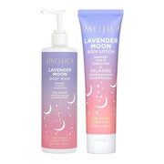 Pacifica Lavender Moon Body Wash & Lotion Set of 2 – Calming Aromatherapy Bath & Body Duo w/Lavender & Rose Antioxidants &...