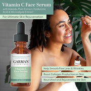Mineral Sunscreen Lotion SPF 33, Reef Safe, Water Resistant, 1.7 fl oz & Vitamin C Serum for Face, Hyaluronic Acid, Anti A...