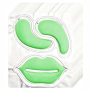 YP 10 Pairs Aloe Vera Under Eye Patches and Moisturizing Lip Mask Set - 10 Pcs Aloe Vera Under Eye Patches, Refines Eye ma...