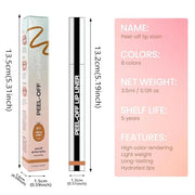 Matte Lip Stain Peel Off Lip Liner, Orange Brown Peel Off Lip Stain Tattoo,Long Lasting & Waterproof Peel Off Lip Gloss Li...