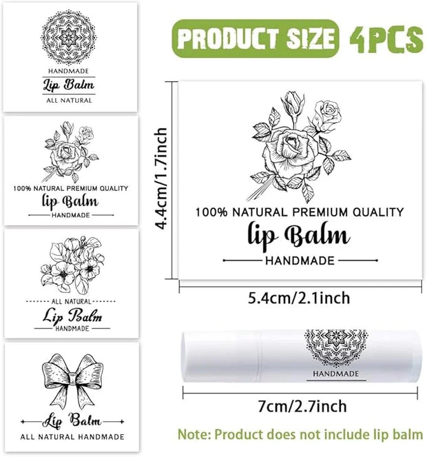 OLYCRAFT 100Pcs Self-Adhesive Lip Balm Tag Wrapping