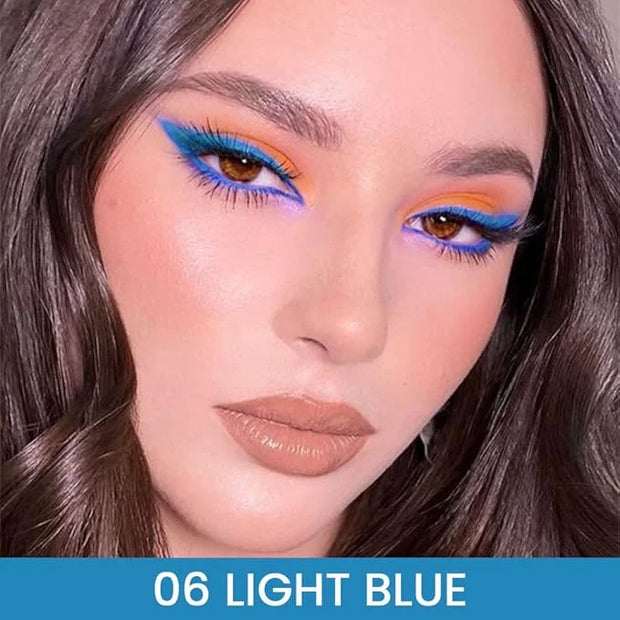 Kaely Light Blue Gel Eyeliner Pencil,Waterproof Smudge Proof Eye Liner Pen,Cat Eye Goth Halloween Makeup,Eye Black Face Pa...