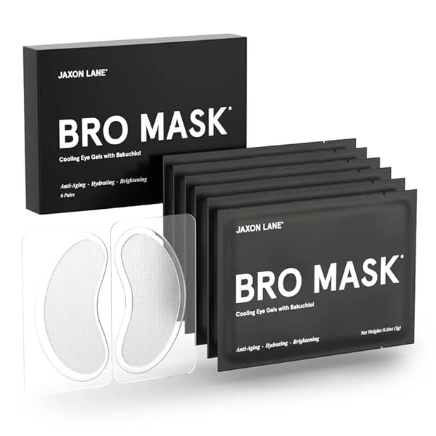 BRO MASK Under Eye Gel Pads: Cooling Eye Patches for Dark Circles and Puffiness | Anti Aging Hydrogel Eye Patch Set w/ Bak...