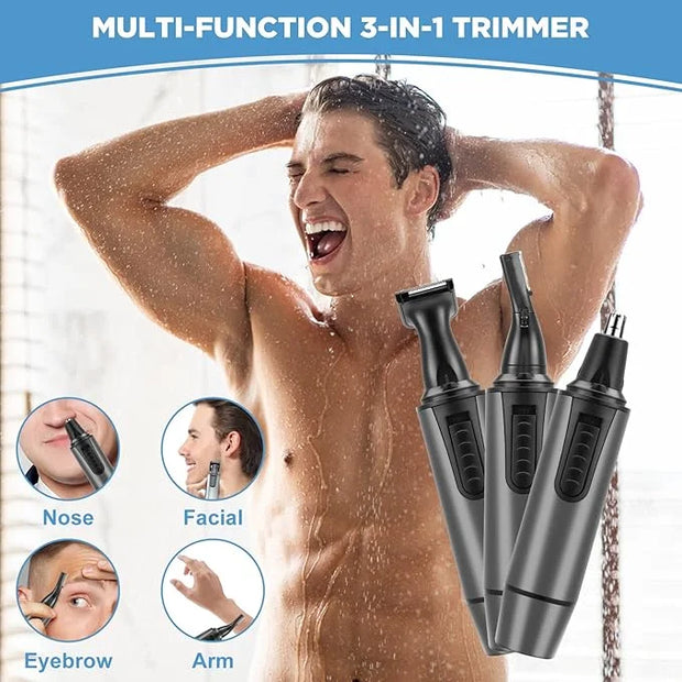 AREYZIN Nose Hair Trimmer for Men,Rechargeable Ear and Nose Trimmer Kit,Professional Painless Eyebrow Facial Hair Clipper,...