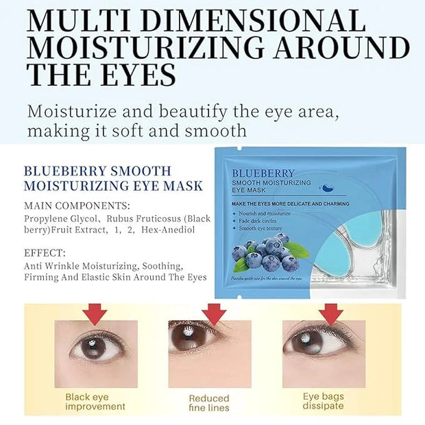 Under Eye Mask Patches, 30 Pairs Collagen Hydrating Moisturizing Smoothing Gel Pads for Puffy Eyes Bags,Dark Circles,Puffi...