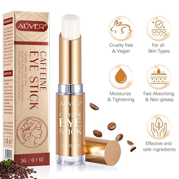 Caffeine Eye Stick, Eye Cream for Dark Circles and Puffiness, Ordinary Collagen Eye Serum Anti Aging,Bags Under Eyes Treat...