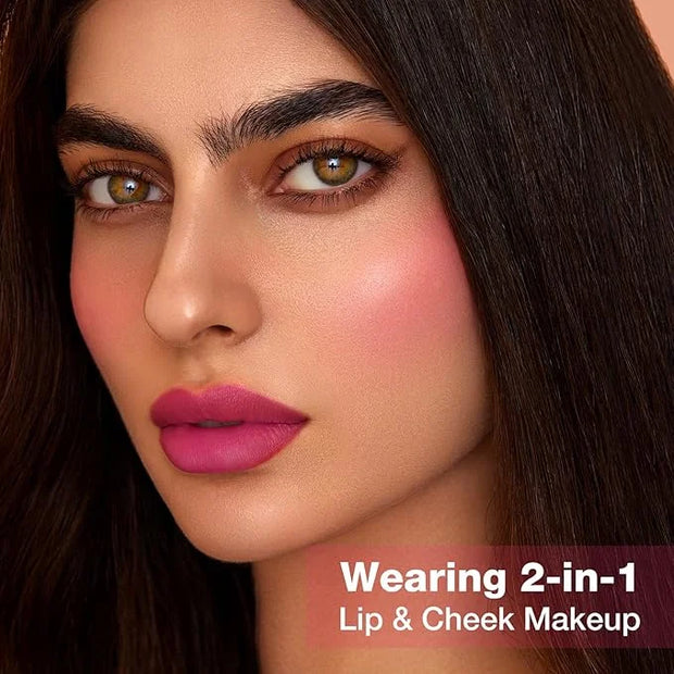 Boobeen Highly Pigmented Lip Gloss Liquid Lipstick, Multi-Use Lip and Cheek, Lightly Tinted, Lip Stain Long-Lasting, Non-s...