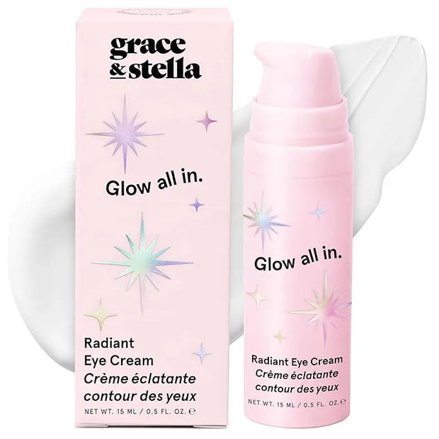 grace & stella Retinol & Caffeine Under Eye Cream Anti Aging - Travel Essentials - Hydrating Cream with Niacinamide, Pepti...