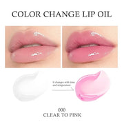 KYDA Hydrating Lip Glow Oil, Clear to Pink, Color Change Effect, Moisturizing Transparent Plumping Lip Oil Tinted for Lip ...