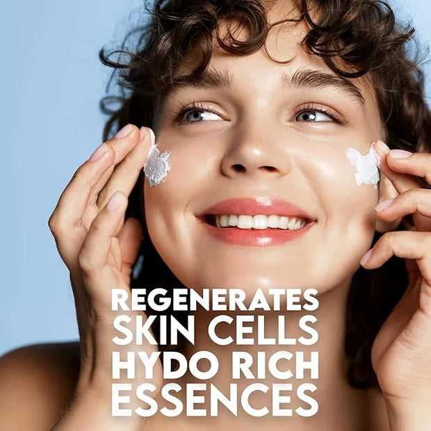 Restoring Night Cream for Face, Anti-Aging Moisturizer with Hydro-Rich Essence. Skin-renewing face cream for a hydrated, y...