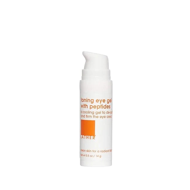 LATHER Toning Eye Gel With Peptides - Hydrating Under-Eye Gel - Cool & Firm Puffy Eyes, Under Eye Bags, Crows Feet & Dark ...