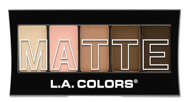 L.A. COLORS 5 Color Matte Eyeshadow Palette, Tan Khaki CEM478 - Product Image