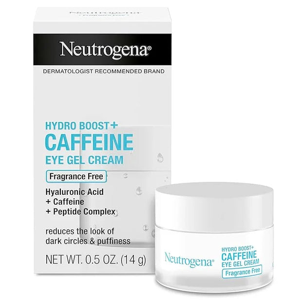 Neutrogena Hydro Boost + Eye Cream for Dark Circles & Puffiness, Under Eye Cream with Caffeine, Hyaluronic Acid and Peptid...