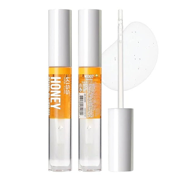 3 PACK Lip Oil Gloss, Hydrating Non-Sticky Lip Oil, 100% Natural Oil Clear Lip Gloss, Lightweight Lip Moisturizer (Gold & ...