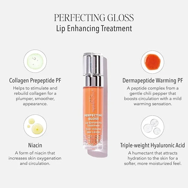 HydroPeptide Perfecting Gloss, Lip Enhancing Treatment, Long-Lasting Volume and Hydration, Beach Blush, 0.17 Ounce - Produ...