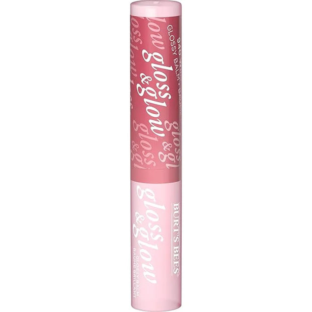 Burts Bees Gloss and Glow Glossy Balm, 100% Natural Origin, Wine Wednesday, 1 Tube, Pack of 2 - Product Image