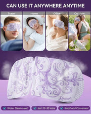 30 Packs Lavender Steam Eye Mask - Heated Eye Mask for Dark Circles and Puffiness Warm Eye Mask for Dry Eye Mask Relief Ey...