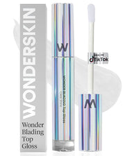 Wonderskin WONDER BLADING Top Gloss - Clear Glitter Lip Gloss, Hydrating and High Shine Finish Lip Makeup (Clear Shine) - ...