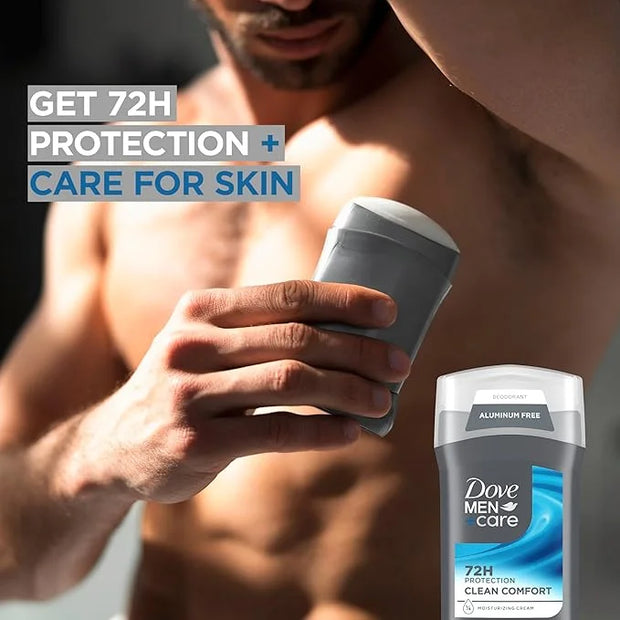 Dove Men+Care Deodorant Stick for Men Clean Comfort Pack of 2 Aluminum Free 72-Hour Odor Protection Mens Deodorant with 1/...