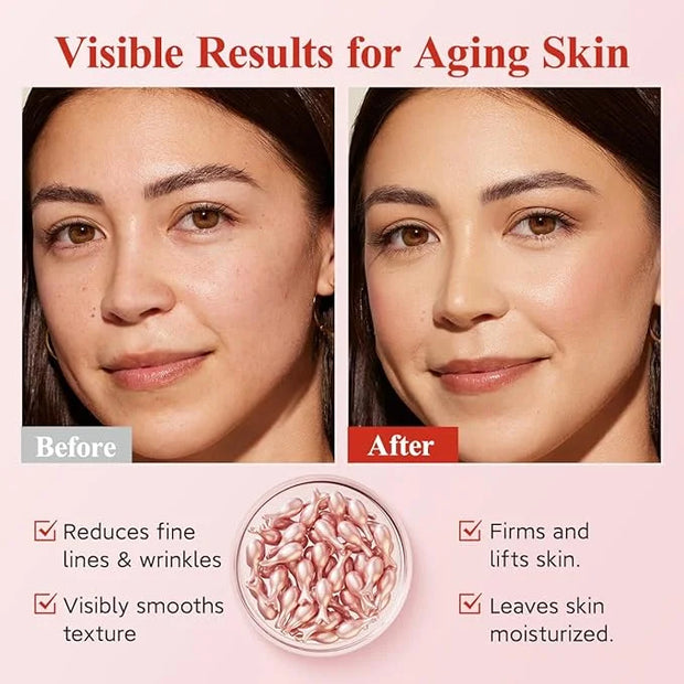 HKH Retinol Serum for Face - Anti Wrinkle Facial Serum with Vitamin C & Vitamin E, Vit A Capsule with Collagen for Women, ...