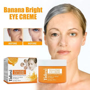 Banana Bright Eye Cream,Retinol Eye Cream for Dark Circles and Puffiness, Anti Aging Eye Cream with Hyaluronic Acid and Co...